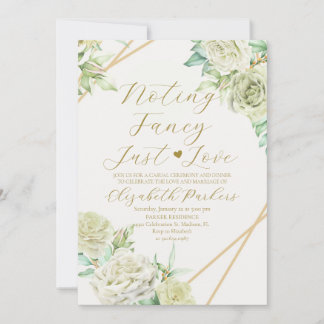 Invitation Roses blanches, rien de fantaisiste, juste un mari