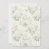 Invitation Roses Blanches Romantiques Roses Florales Mariage (Dos)