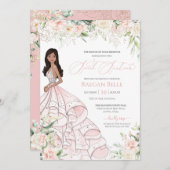 Invitation Roses Blanches Roses Blanches Vitrées de luxe Swee (Devant / Derrière)