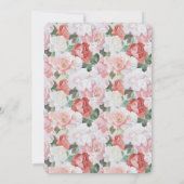 Invitation Roses blanches roses rouges Floral Anniversaire (Dos)