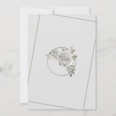 Invitation Roses blanches rustiques et poussiéreuses Faire-pa (Dos)