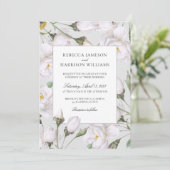 Invitation Roses blanches Vintages (Debout devant)