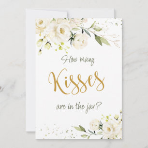 Invitation Roses blanches Voyez combien de baisers dans Jar