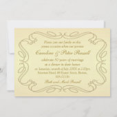 Invitation Roses blancs et cloches 50e anniversaire de mariag (Dos)