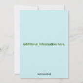 Invitation Roses bleues modifiables  Photo célébration d'une  (Dos)