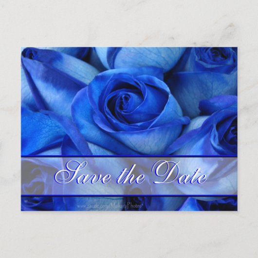 Invitation Roses Bleues-personnaliser (Devant)