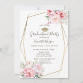 Invitation Roses bleus, Casquette diplômé, Diplôme (Devant)