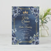Invitation Roses bleus de la marine mexicaine 16ème anniversa (Debout devant)