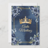 Invitation Roses bleus de la marine mexicaine 16ème anniversa (Dos)