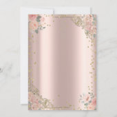 Invitation Roses Boho Diamants Robe Rose Gold (Dos)