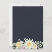 Invitation Roses colorés modernes Élégant parti d'engagement (Dos)