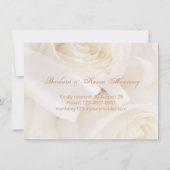 Invitation Roses crème blanche 50e anniversaire de mariage (Dos)