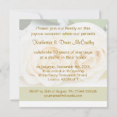 Invitation Roses crème blanches, 50e anniversaire de mariage (Dos)