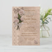 Invitation Roses dans le rose (Debout devant)