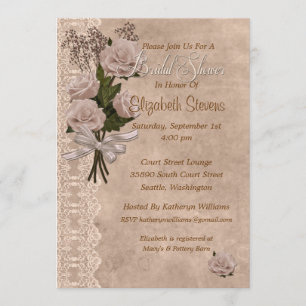 Invitation Roses dans le rose