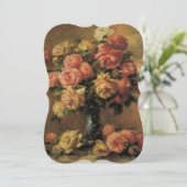 Invitation Roses dans un Vase de Renoir, Mariage Floral Vinta (Debout devant)