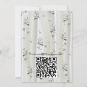 Invitation Roses d'aquarelle blanche peints sur la soie de ch (Dos)