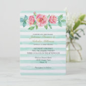 Invitation Roses d'aquarelle rose Mariages de pintes (Debout devant)