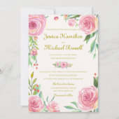 Invitation Roses d'aquarelle vintages (Devant)