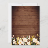 Invitation Roses de bois et de broussailles et Fête de l'enga (Dos)