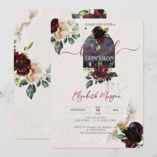 Invitation Roses de Bourgogne Fleurs de Mariage