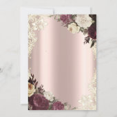 Invitation Roses de Bourgogne, Lace Rose Gold Retirement (Dos)