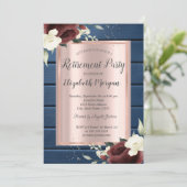 Invitation Roses de Bourgogne, Rose de bois bleu Gold Retrait (Debout devant)