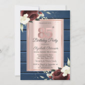 Invitation Roses de Bourgogne, Rose de bois bleu or 85e anniv (Devant)