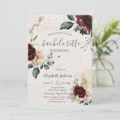 Invitation Roses de Bourgogne, Verre à vin, Bachelorée (Debout devant)