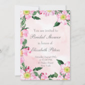 Invitation Roses de chiens sur l'invitation de douche nuptial (Devant)