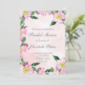 Invitation Roses de chiens sur l'invitation de douche nuptial (Debout devant)