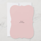 Invitation Roses de chou rose et Mariage de dentelle noire (Dos)