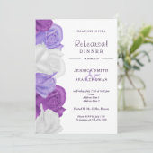 Invitation Roses de Collection Chic Dîner de Répétition de Ma (Debout devant)