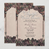 Roses de Fête de Mariage Pailletées Mauve Épice