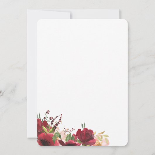 Invitation Roses de la Bourgogne sauvage (Dos)