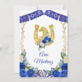 Invitation Roses de la Princess White Navy Mis Quince Invitat (Dos)