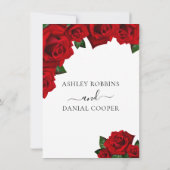 Invitation Roses de l'amour rouge Save the Date (Dos)