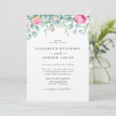 Invitation Roses de l'eucalyptus | Elegant Boho Greenery Mari (Debout devant)