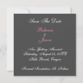 Invitation Roses de mariage délicates pastel rose (Dos)