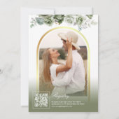 Invitation Roses de Sage Green Floral Tea Party Fête des mari (Dos)