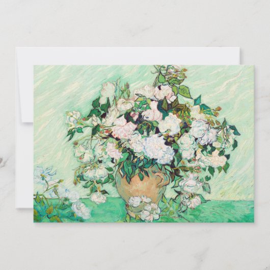 Invitation Roses de Still Life dans un vase par Vincent van G (Devant)