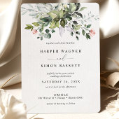 Invitation Roses de verdure succulent Mariage Eucalyptus