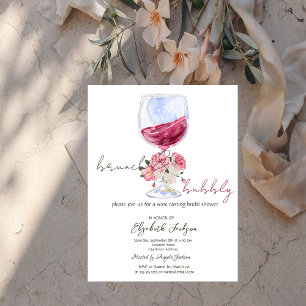Invitation Roses de vin paillettes gouttes brunch bulle