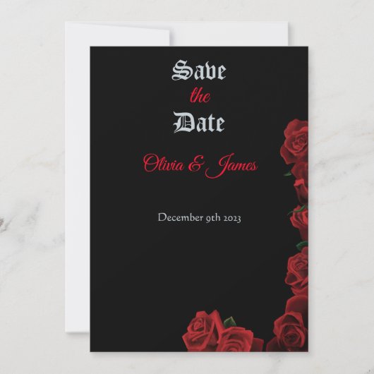 Invitation Roses d'épée de dragon rouge (Devant)