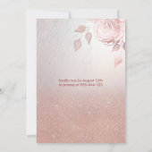 Invitation roses d'or rose de la Parties scintillant moderne (Dos)