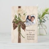 Invitation Roses du 40e anniversaire de mariage (Debout devant)