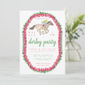 Invitation Roses du Jockey Horse Derby Party (Debout devant)