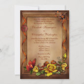 Invitation Roses élégants et mariage de papillon (Dos)