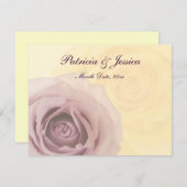 Invitation Roses et amour (Devant / Derrière)