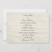 Invitation roses et anneaux blancs sur l'invitation de mariag (Dos)